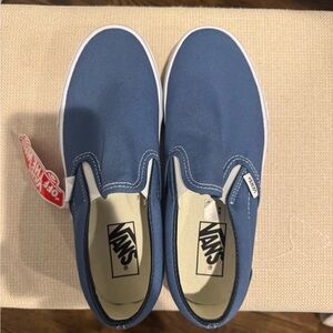 Vans Classic Blue Canvas Slip-Ons NWT